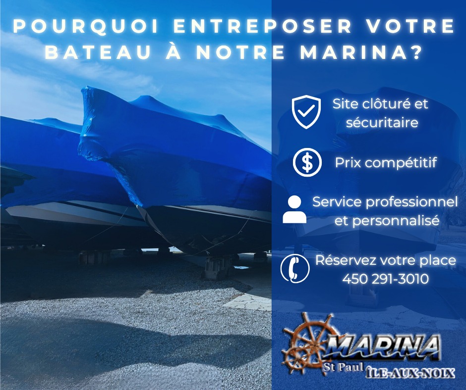 Entreposage de bateau à Saint-Paul-de-L'Île-aux-Noix